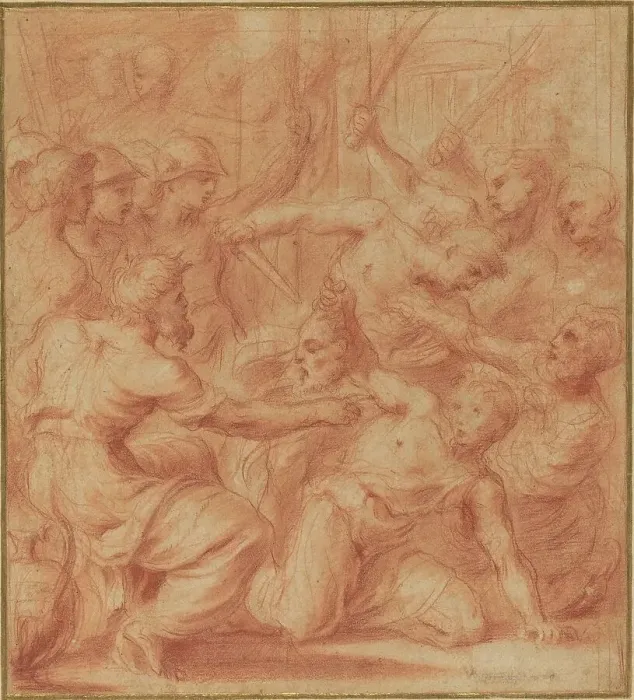 Framed Print : David Offering the Head of Goliath to King Saul. Creator: Carlo Maratti Framed Print : David Offering the Head of Goliath to King Saul. Creator: Carlo Maratti
