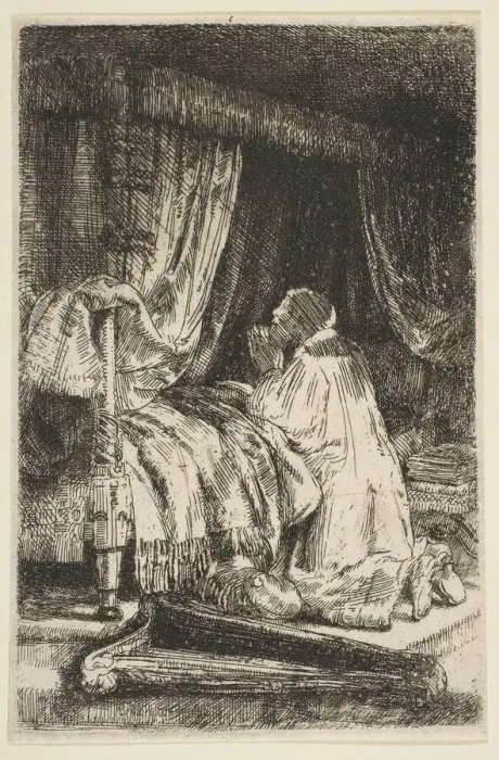 Framed Print : David in Prayer, 1652. Creator: Rembrandt Harmensz van Rijn Framed Print : David in Prayer, 1652. Creator: Rembrandt Harmensz van Rijn