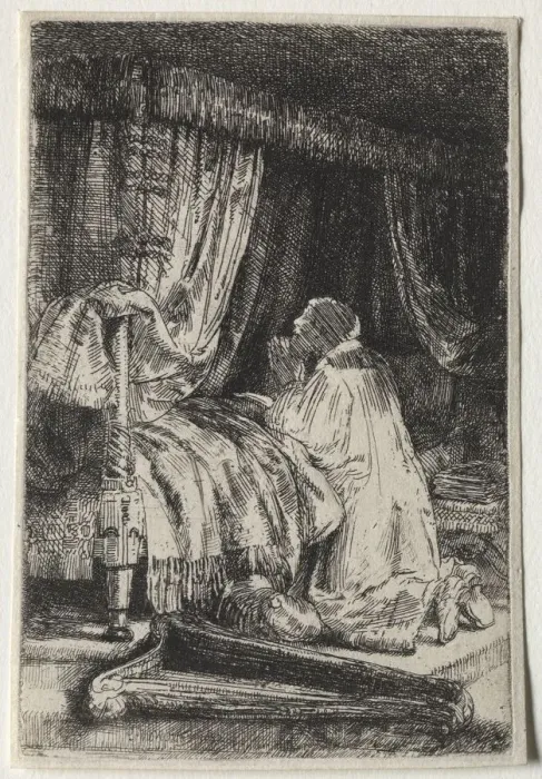 Framed Print : David in Prayer, 1652. Creator: Rembrandt van Rijn (Dutch, 1606-1669) Framed Print : David in Prayer, 1652. Creator: Rembrandt van Rijn (Dutch, 1606-1669)