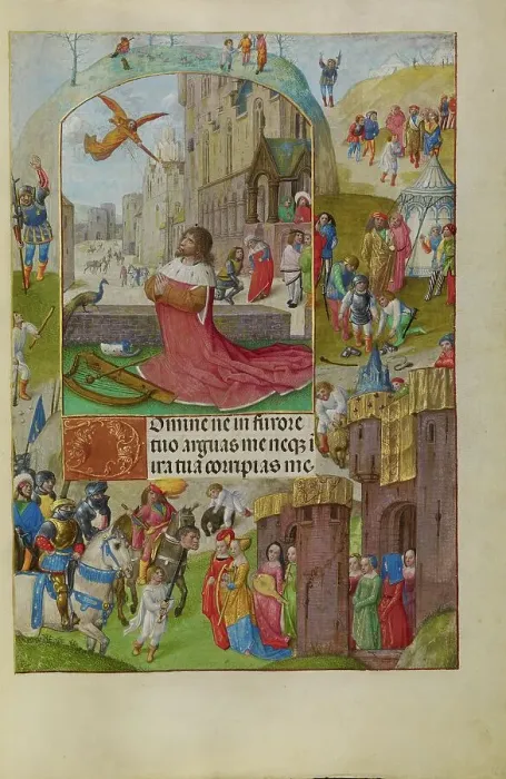 Framed Print : David in Prayer; Spinola Hours, about 1510-1520. Creator: Master of the Lubeck Bible Framed Print : David in Prayer; Spinola Hours, about 1510-1520. Creator: Master of the Lubeck Bible