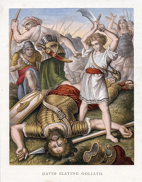 David slaying Goliath, c1860