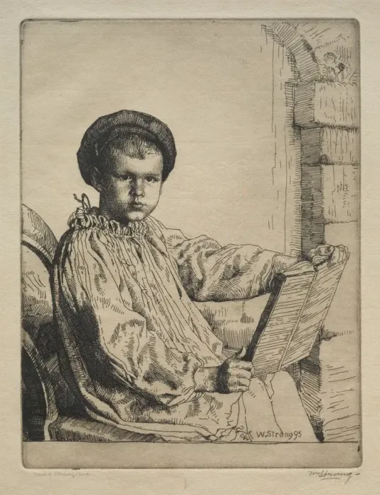 Framed Print : David Strang, No. 1, 1895-1896. Creator: William Strang (British, 1859-1921) Framed Print : David Strang, No. 1, 1895-1896. Creator: William Strang (British, 1859-1921)