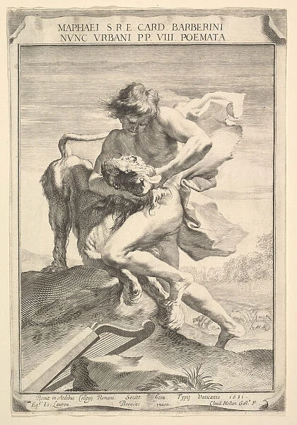 David Strangling the Lion, 1631. Creator: Claude Mellan