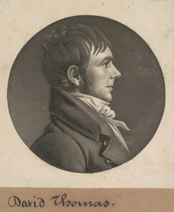 Framed Print : David Thomas, 1807. Creator: Charles Balthazar Julien Fevret de Saint-Memin Framed Print : David Thomas, 1807. Creator: Charles Balthazar Julien Fevret de Saint-Memin
