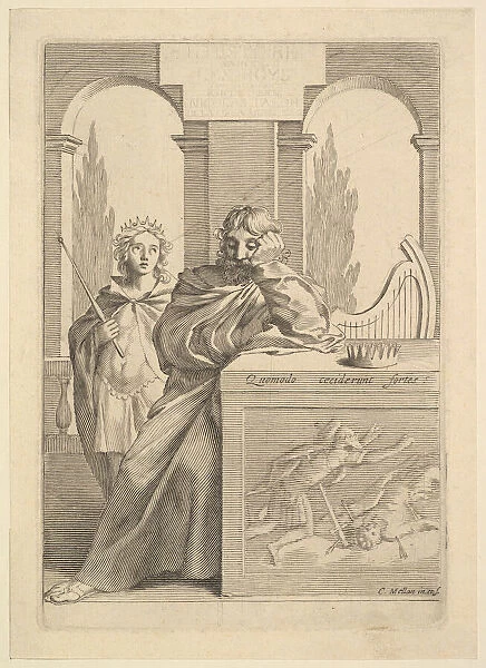 David: Title Page for Talon, L Histoire sainte, III, 1645. Creator: Claude Mellan
