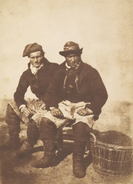 Framed Print : David Young and Unknown Man, Newhaven, 1845. Creators: David Octavius Hill Framed Print : David Young and Unknown Man, Newhaven, 1845. Creators: David Octavius Hill
