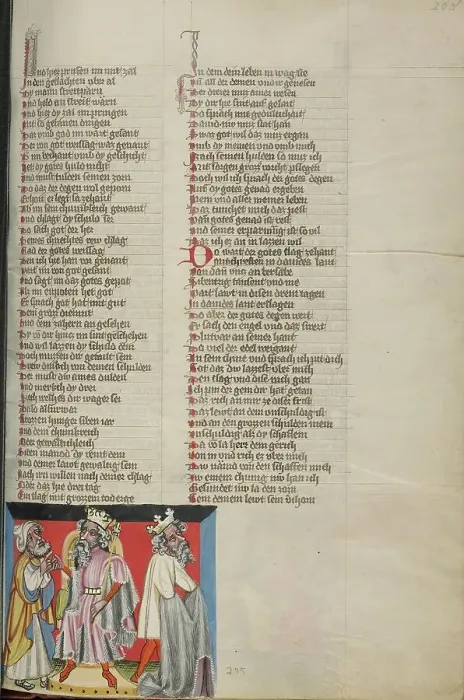 Framed Print : David's Penance after the Census; Weltchronik, about 1400-1410. Creator: Unknown Framed Print : David's Penance after the Census; Weltchronik, about 1400-1410. Creator: Unknown