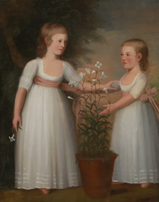Framed Print : The Davis Children (Eliza Cheever Davis and John Derby Davis), 1795 Framed Print : The Davis Children (Eliza Cheever Davis and John Derby Davis), 1795
