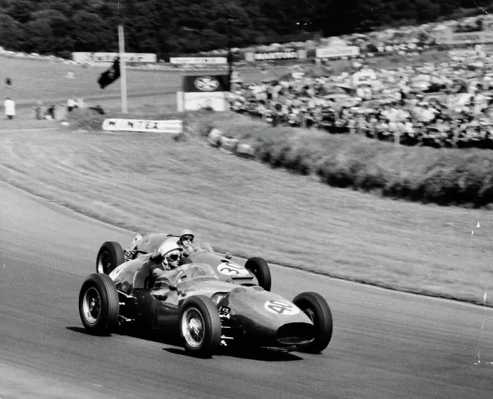 Framed Print : AN Davison and Gino Munaron during Formula Intercontinental Race, Brands Hatch, August 1961 Framed Print : AN Davison and Gino Munaron during Formula Intercontinental Race, Brands Hatch, August 1961