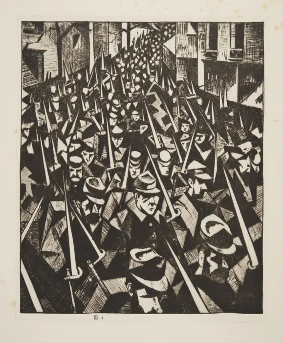 Framed Print : A Dawn, 1914, pub. 1915. Creator: Christopher Richard Wynne Nevinson (1889 – Framed Print : A Dawn, 1914, pub. 1915. Creator: Christopher Richard Wynne Nevinson (1889 –
