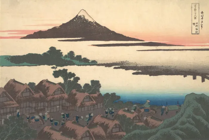 Framed Print : Dawn at Isawa in Kai Province (Koshu Isawa no akatsuki), from the series Thirty-six Framed Print : Dawn at Isawa in Kai Province (Koshu Isawa no akatsuki), from the series Thirty-six