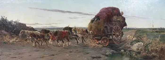 Framed Print : Dawn in The Roman Campagna, c1889. Creator: Aurelio Tiratelli Framed Print : Dawn in The Roman Campagna, c1889. Creator: Aurelio Tiratelli