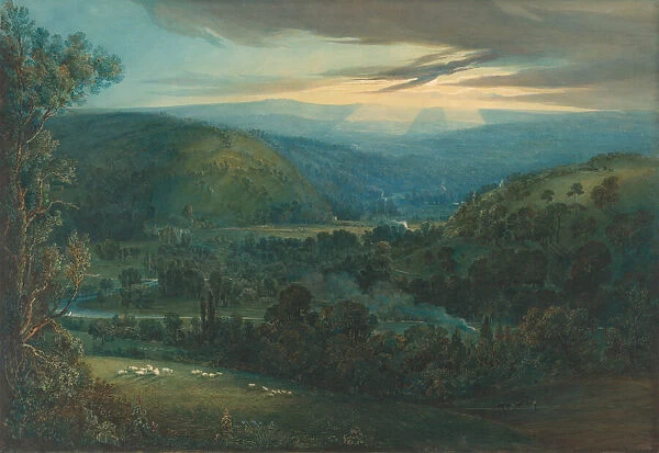 Dawn in the Valleys of Devon, 1832. Creator: William Turner