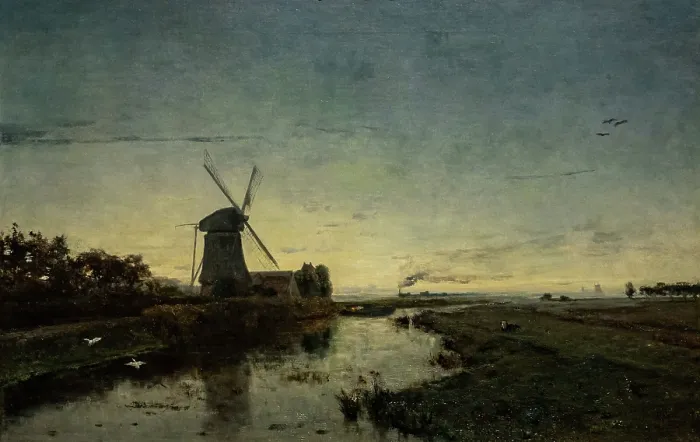 Framed Print : Dawn. View near Amsterdam, 1878. Creator: Gabriel, Paul Joseph Constantin (1828-1903) Framed Print : Dawn. View near Amsterdam, 1878. Creator: Gabriel, Paul Joseph Constantin (1828-1903)