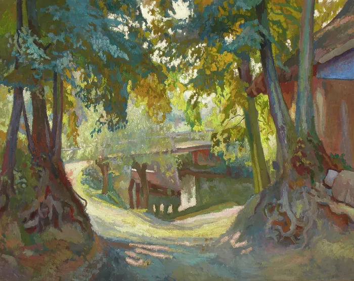 Framed Print : Day in Autumn, 1908. Creator: Stanislaus Kamocki Framed Print : Day in Autumn, 1908. Creator: Stanislaus Kamocki