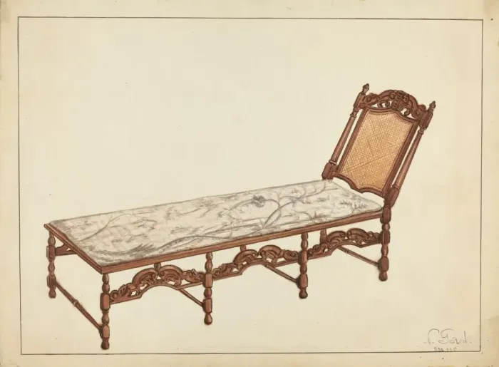 Framed Print : Day Bed, 1935 / 1942. Creator: Nicholas Gorid Framed Print : Day Bed, 1935 / 1942. Creator: Nicholas Gorid