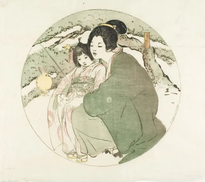 Framed Print : Day Dreams, 1901. Creator: Helen Hyde Framed Print : Day Dreams, 1901. Creator: Helen Hyde