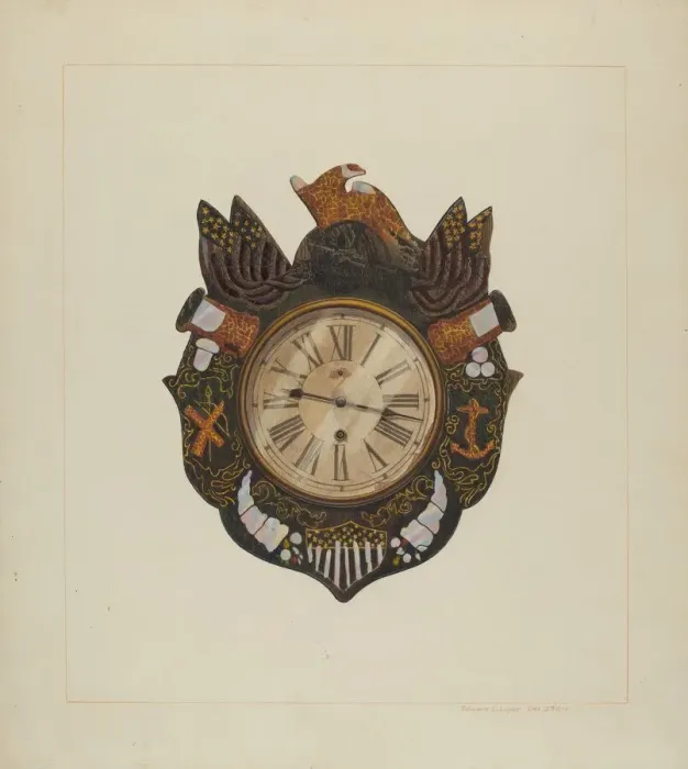 Framed Print : Eight Day Marine Clock, c. 1938. Creator: Edward L Loper Framed Print : Eight Day Marine Clock, c. 1938. Creator: Edward L Loper