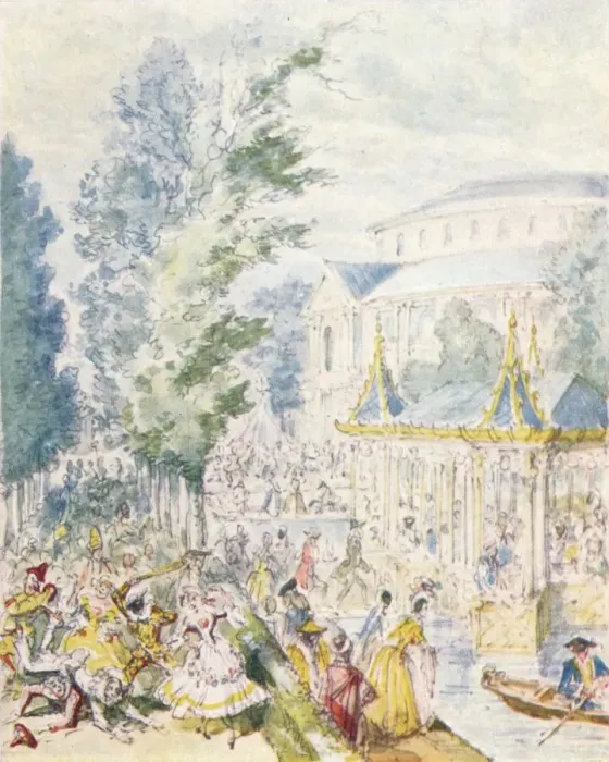 Framed Print : Day Masquerade in Ranelagh Gardens, (1842), 1903 Framed Print : Day Masquerade in Ranelagh Gardens, (1842), 1903