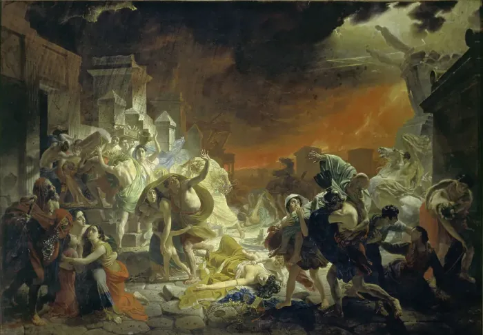 Framed Print : The last Day of Pompeii, 1833. Artist: Briullov, Karl Pavlovich (1799-1852)