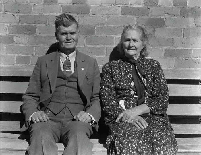 Framed Print : Latter Day Saints portrait group dressed in their Sunday clothes, 1936. Creator: Dorothea Lange Framed Print : Latter Day Saints portrait group dressed in their Sunday clothes, 1936. Creator: Dorothea Lange