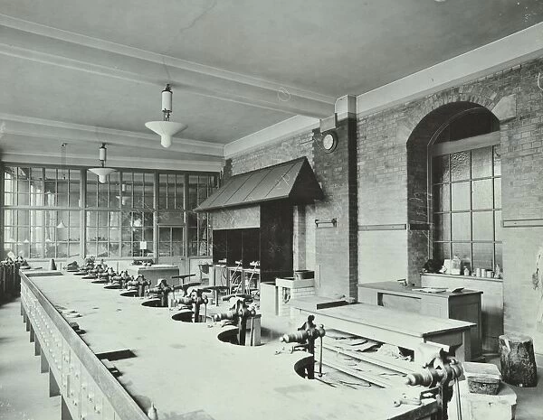 A day technical class for boys at the Central School of Arts and Crafts, Camden, London, 1911