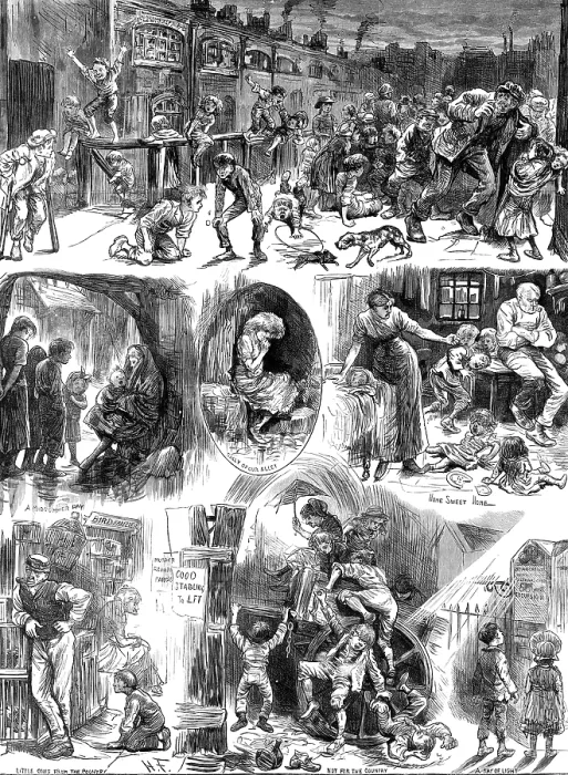 Framed Print : A Day in Town, 1883. Creator: Unknown Framed Print : A Day in Town, 1883. Creator: Unknown