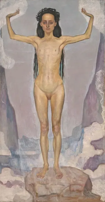 Framed Print : Day (Truth), 1896 / 98. Creator: Ferdinand Hodler Framed Print : Day (Truth), 1896 / 98. Creator: Ferdinand Hodler