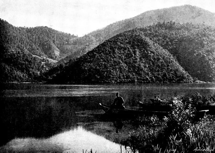 Framed Print : Ten Days in Bosnia: the lake, near Jezero, 1895. Creator: Andre & Sleigh Framed Print : Ten Days in Bosnia: the lake, near Jezero, 1895. Creator: Andre & Sleigh