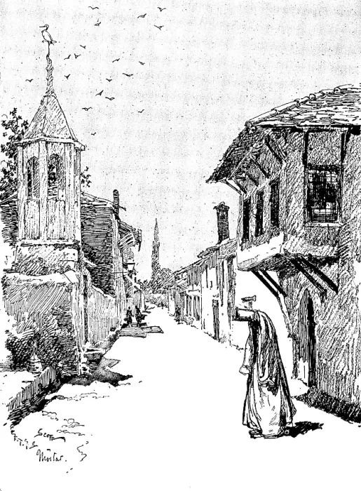 Framed Print : Ten Days in Bosnia: a street in Mostar, 1895. Creator: Unknown Framed Print : Ten Days in Bosnia: a street in Mostar, 1895. Creator: Unknown