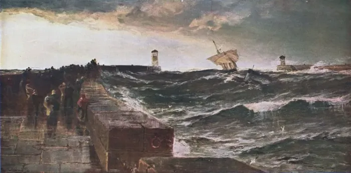 Framed Print : After Three Days Gale, 1885, (c1902). Creator: Unknown Framed Print : After Three Days Gale, 1885, (c1902). Creator: Unknown