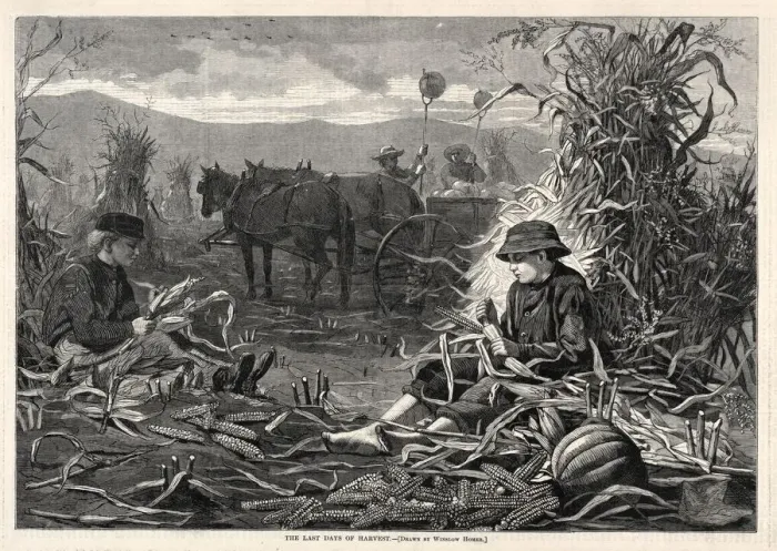 Framed Print : The Last Days of Harvest, 1873. Creator: Winslow Homer (American, 1836-1910) Framed Print : The Last Days of Harvest, 1873. Creator: Winslow Homer (American, 1836-1910)