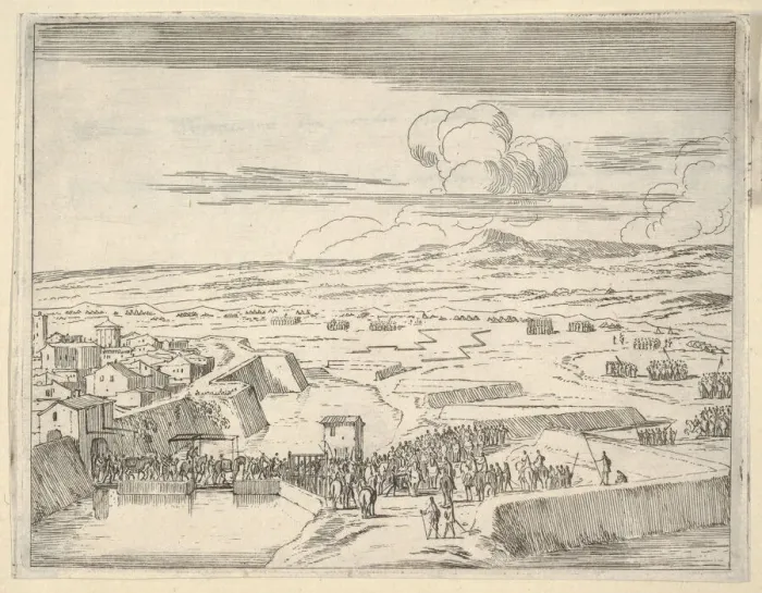 Framed Print : After a Few Days of Seige with the French Army, Francesco I d Este Takes Prossession of Framed Print : After a Few Days of Seige with the French Army, Francesco I d Este Takes Prossession of