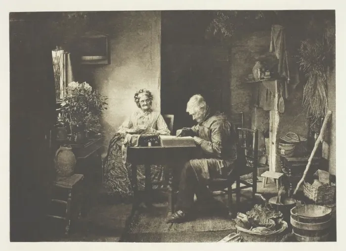 Framed Print : When the Days Work is Done, 1877, printed January 1890. Creator: Henry Peach Robinson Framed Print : When the Days Work is Done, 1877, printed January 1890. Creator: Henry Peach Robinson