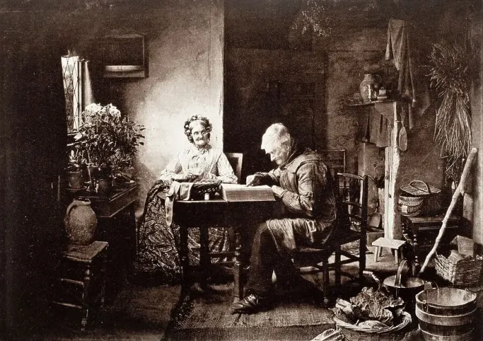 Framed Print : When Day's Work Is Done, Printed 1889-1891. Creator: Henry Peach Robinson Framed Print : When Day's Work Is Done, Printed 1889-1891. Creator: Henry Peach Robinson
