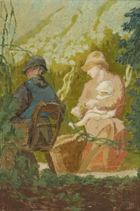 Framed Print : The Days Work - Hop Picking. Creator: Therese Lessore Framed Print : The Days Work - Hop Picking. Creator: Therese Lessore