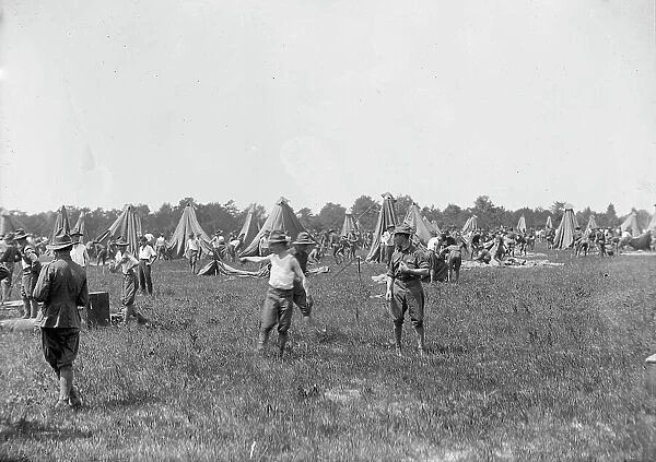 D.C. National Guard in Camp, 1915. Creator: Harris & Ewing. D.C. National Guard in Camp, 1915. Creator: Harris & Ewing