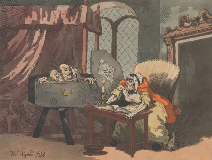 Framed Print : The Dead Alive!, July 1795. July 1795. Creator: Thomas Rowlandson Framed Print : The Dead Alive!, July 1795. July 1795. Creator: Thomas Rowlandson