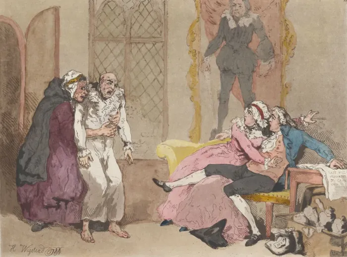 Framed Print : The Dead Alive!, July 1795. July 1795. Creator: Thomas Rowlandson Framed Print : The Dead Alive!, July 1795. July 1795. Creator: Thomas Rowlandson