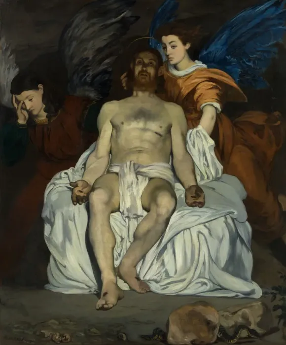 Framed Print : The Dead Christ with Angels, 1864. Creator: Edouard Manet Framed Print : The Dead Christ with Angels, 1864. Creator: Edouard Manet
