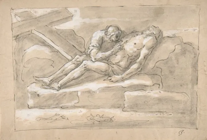 Framed Print : The Dead Christ Mourned by the Magdalen Who Venerates His Side Wound. 1787-1863 Framed Print : The Dead Christ Mourned by the Magdalen Who Venerates His Side Wound. 1787-1863