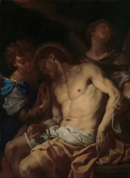 Framed Print : Dead Christ Supported by Angels, ca. 1710. Creator: Francesco Trevisani Framed Print : Dead Christ Supported by Angels, ca. 1710. Creator: Francesco Trevisani