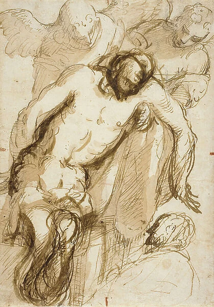 The Dead Christ Supported by Two Angels, Unknown date. Creator: Jacopo Palma