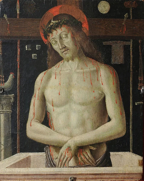 The Dead Christ with the Symbols of the Passion, ca 1475-1480. Creator: Santi, Giovanni (ca 1435-1494)