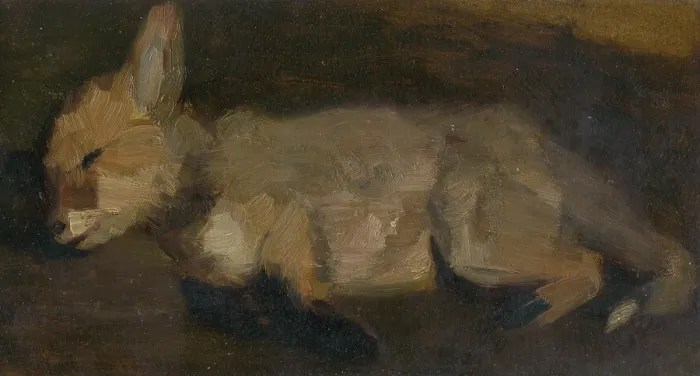 Framed Print : Dead Fox, around 1910. Creator: Ludovit Pitthordt