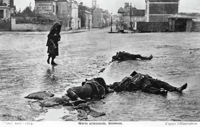 Framed Print : Dead German soldiers, Soissons, France, 1914 Framed Print : Dead German soldiers, Soissons, France, 1914
