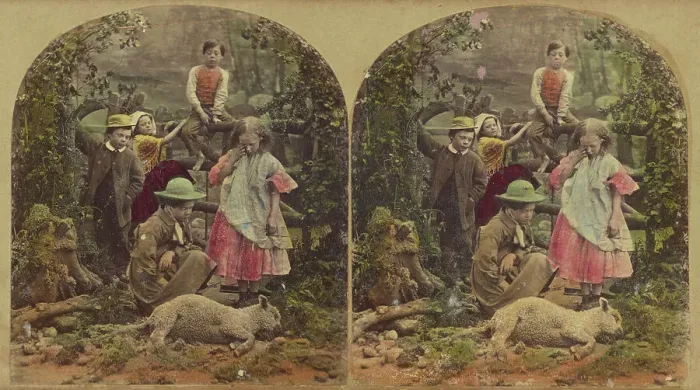 Framed Print : The Dead Lamb, 1868. Creator: London Stereoscopic & Photographic Co Framed Print : The Dead Lamb, 1868. Creator: London Stereoscopic & Photographic Co