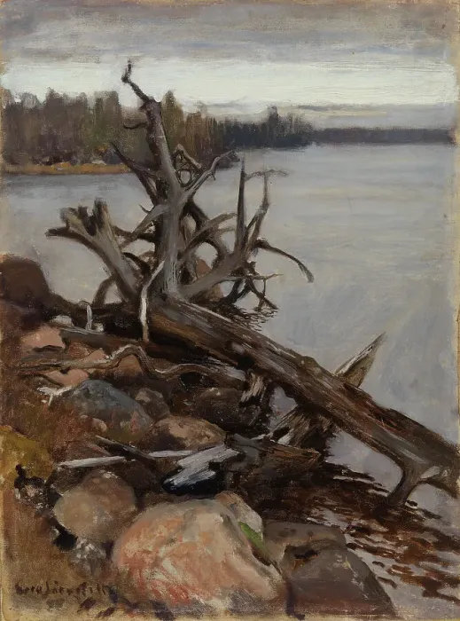 Framed Print : Dead Pine in the Water, 1898. Creator: Eero Jarnefelt Framed Print : Dead Pine in the Water, 1898. Creator: Eero Jarnefelt