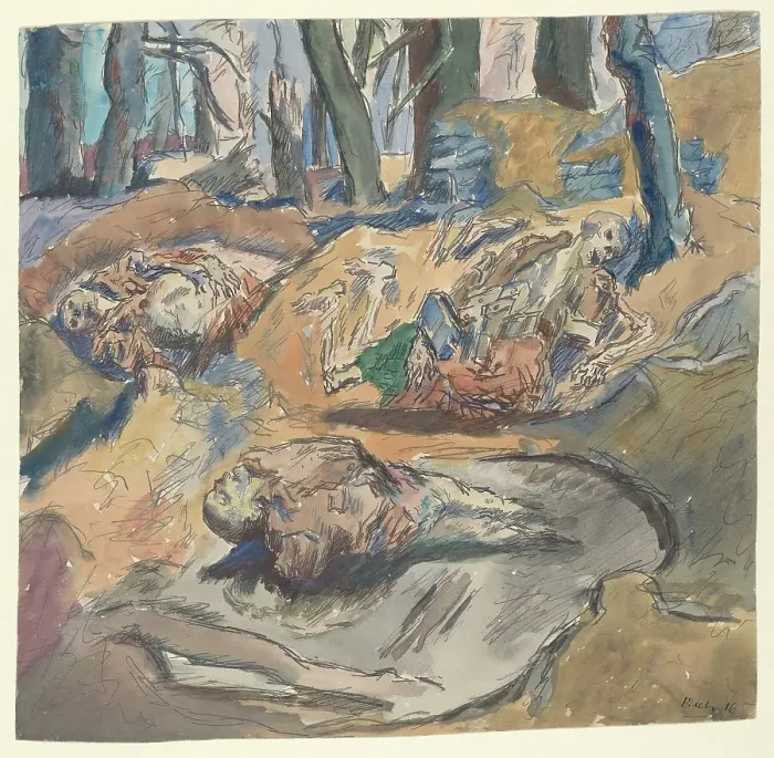 Framed Print : Dead Scottish Soldiers on the Battlefield near Ypres, 1916. Creator: René Beeh Framed Print : Dead Scottish Soldiers on the Battlefield near Ypres, 1916. Creator: René Beeh