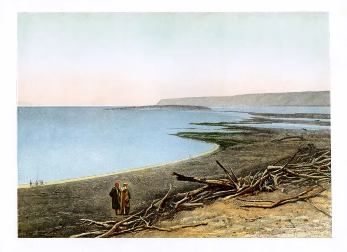 Framed Print : The Dead Sea, c1870. Artist: W Dickens Framed Print : The Dead Sea, c1870. Artist: W Dickens